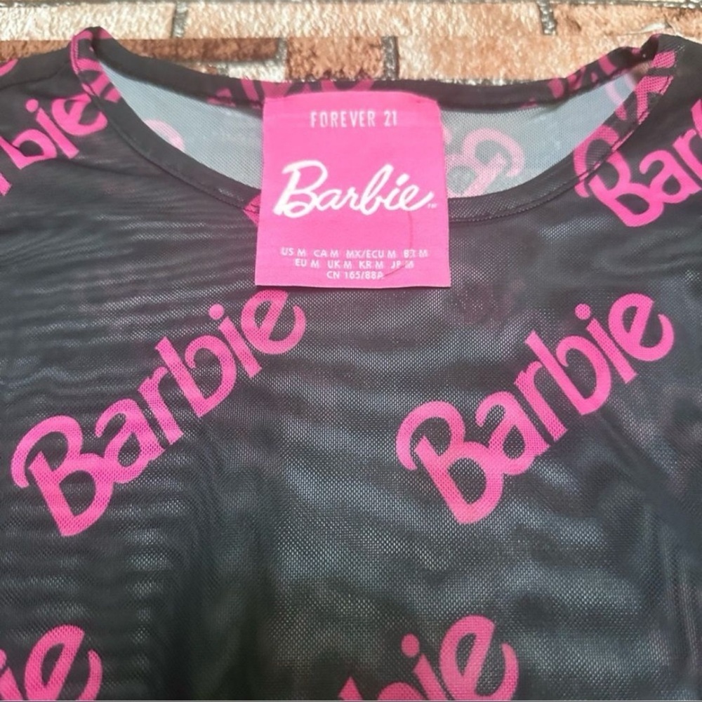 Barbie Black and Pink Bodysuit with Logo Print - Picture 5 of 8